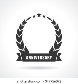 Blank anniversary vector icon isolated on white background, add your number