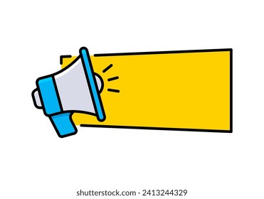 Blank Announcement Label With Megaphone