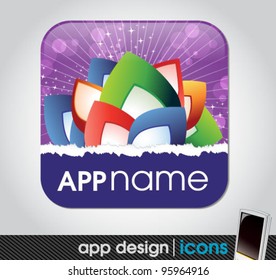 blank app icon for mobile devices