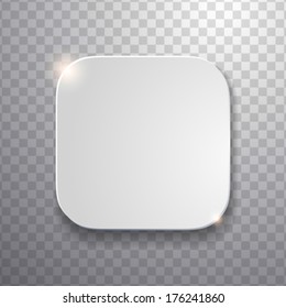 blank app icon template with flatted white texture.