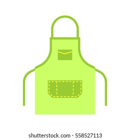 Blank apron isolated vector.