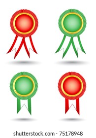 Blank Award Ribbon Rosettes Stock Vector Royalty Free Shutterstock