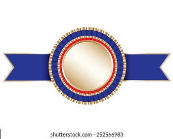 Blank Award Rosette Ribbon Stock Vector Royalty Free Shutterstock