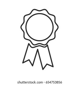 blank award rosette with ribbon