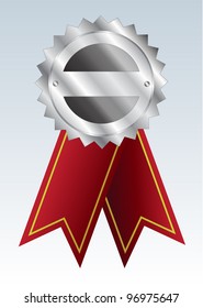 Blank award silver rosette