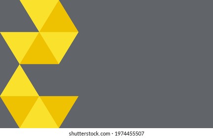 Blank background 3D design with yellow triangular pattern arranged regularly. fullcolor trend 2021. For banners, business cards, vrosur, cover presentations, etc. EPS 10.