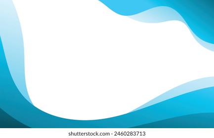 Blank background blue gradient abstract lines flowing wavy