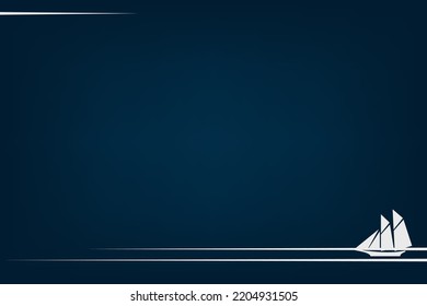 fondo en blanco con logotipo de barco para plantillas de diseño y presentación