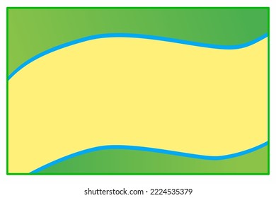 blank background with green and yellow main colors, can be used for banner designs, identity cards, twibbons.
