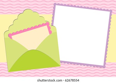 Blank background for greetings card, postcard or photo frame (EPS10)