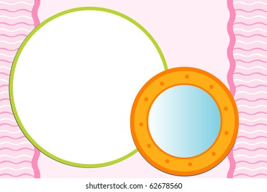 Blank background for greetings card, postcard or photo frame (EPS10)
