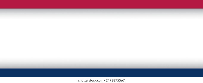 Blank background with red and blue line border template. America 4th of July Memorial or Independence day theme wallpaper. 