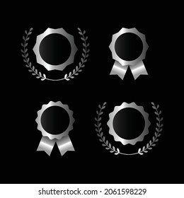 Blank badge and emblem silver design collection