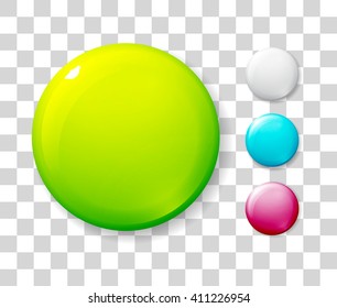 Blank badge on white