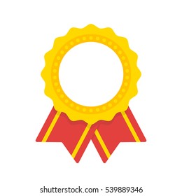 Blank badge seal with ribbons vector