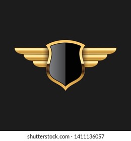 Blank Badge Shield Crest Label Armor Luxury Gold Design Element Template for logo background Card Invitations Decoration Element