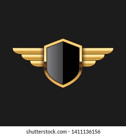 Blank Badge Shield Crest Label Armor Luxury Gold Design Element Template for logo background Card Invitations Decoration Element