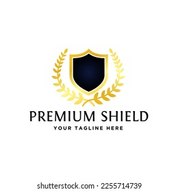 Blank Badge Shield Crest Label Armor Luxury Gold Design Element Template for logo background Card Invitations Decoration Element 