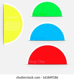 blank badge template illustration - four colors 