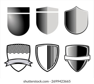 Coleção de Design de Vetor de Crachá em Branco