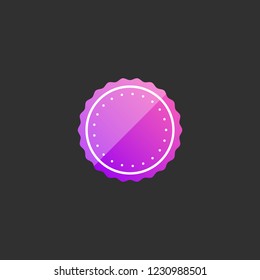 Blank badge vector design template