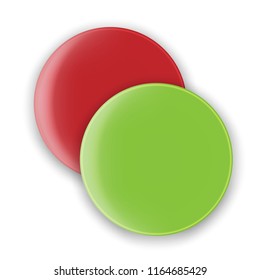 Blank badge. vector realistic illustration