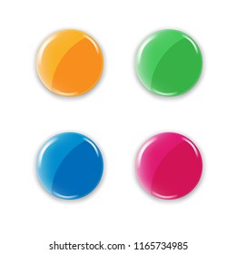 Blank badge. vector realistic illustration