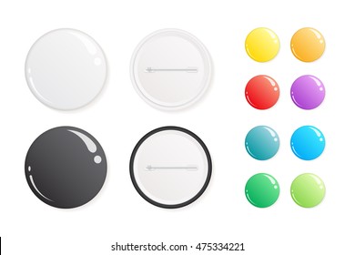Blank badges. Realistic vector illustration EPS 10 isolated on white background, with layers.