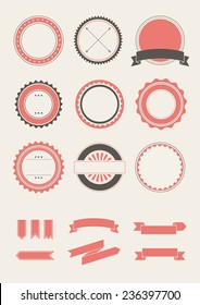Blank Badges Ribbons Stock Vector (Royalty Free) 236397700 | Shutterstock