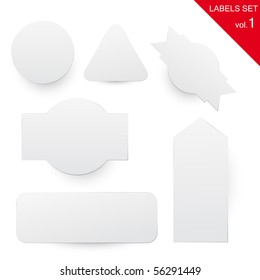 Blank badges and stickers