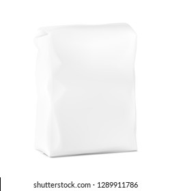 Blank bag mockup. Perspective view. Vector illustration isolated on white background. Mockup for your presentation, design, promo, adv. EPS10.