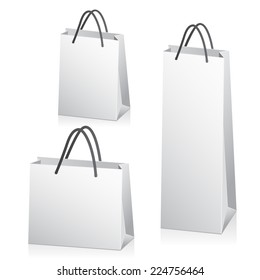 Blank bags isolated on white background, vector illustration