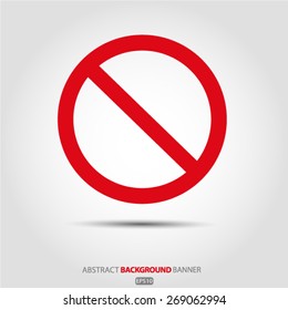 blank ban isolated on a blank background. Vector EPS 10 illustration.