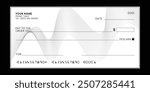 Blank bank check, checkbook cheque template, vector money payment voucher. 