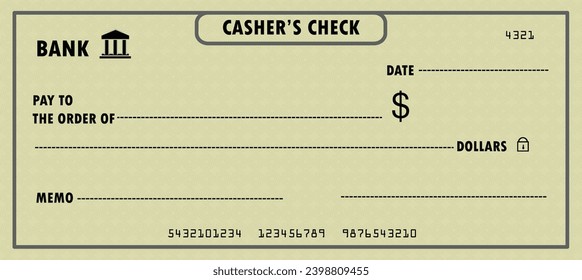Cheque en blanco. ilustraciones de plantillas vectoriales de chequera