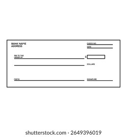 Blank Bank Check Template Custom