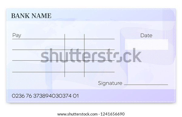 Blank Bank Cheque Empty Vector Pay Stock Vector (Royalty Free ...