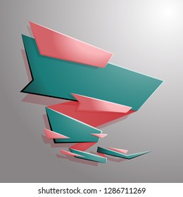 blank banner for background, vector