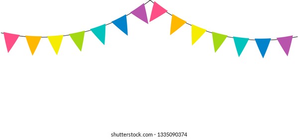 Blank banner, bunting or swag templates for scrapbooking parties, spring, Easter, birthday