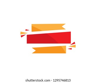 Blank banner discount label vector template