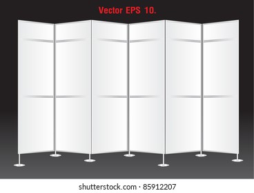 Blank banner display stands advertising. Vector template for design work