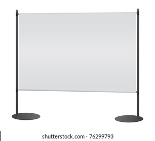 Blank banner flag for designers