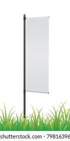 Blank banner flag for designers