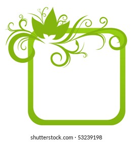Blank banner with floral element for Your design