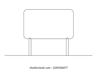 Leeres Banner, das sich auf dem Stock verspottet. Protest Plakat, öffentliche Transparenz mit den Inhabern. Einmaliges Zeilenziehen. Vektorgrafik.