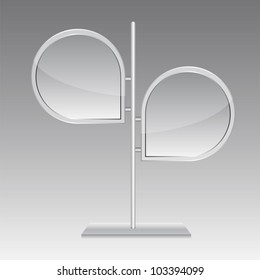 blank banner over gray background. vector illustration