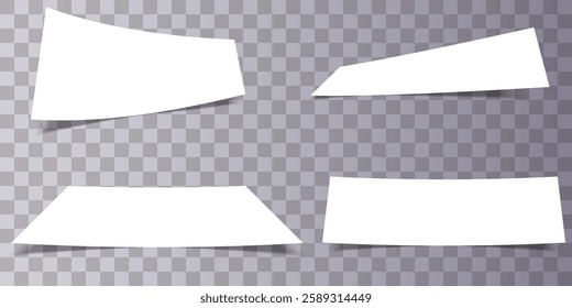 Blank banner, paper, billboards. Vector illustration. EPS 10.