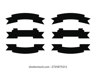 Blank Banner Ribbon Silhouettes  Elements Pack