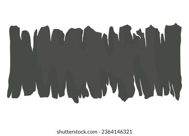 Blank banner sign or gravestone. Stone sign board, cartoon vector design piece of rock. Illustration game menu rock tablet, heavy gray cracked boulder