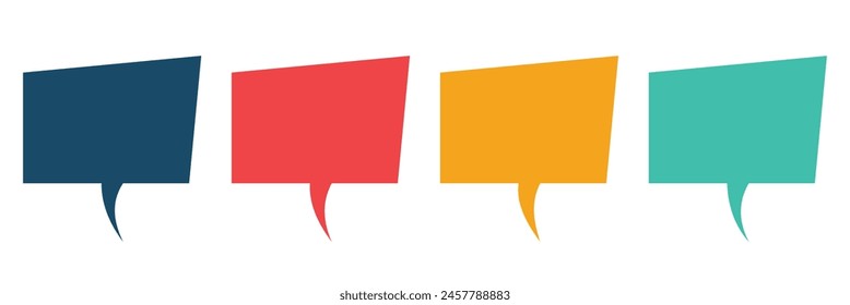 blank banner. blank speech bubble label set. blank sign.  Isolated on a white background. vector illustration.  EPS 10